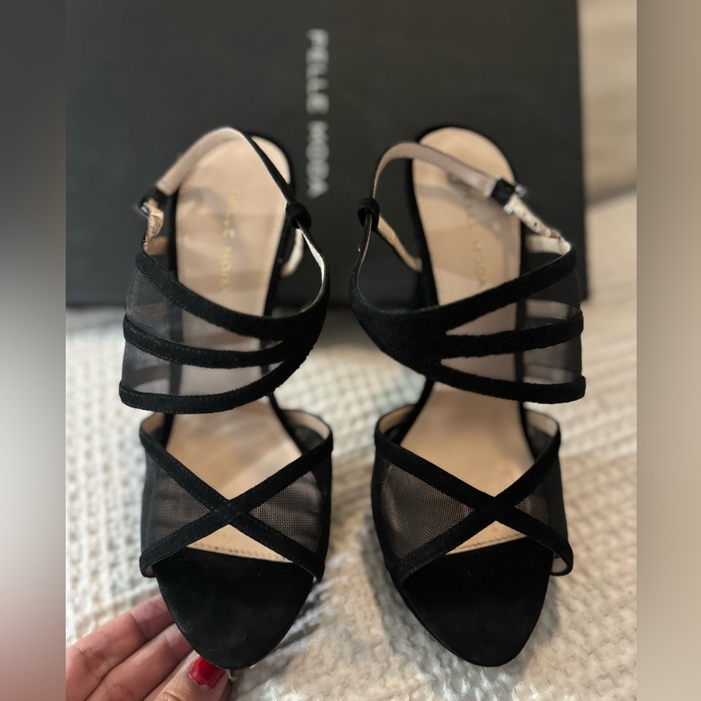 Pelle Mode Ford suede and mesh suede heel